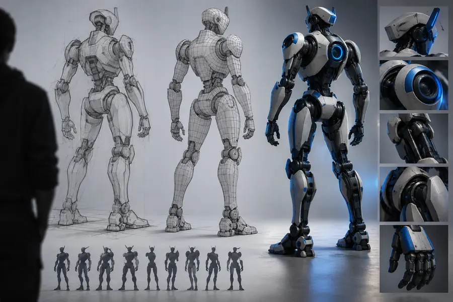 Illustrative image for a 3D model concept brief